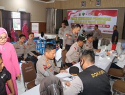 Polres Lotim Gelar Bakti Kesehatan dan Donor Darah Sambut Hari Bhayangkara ke-79