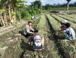 Dukung Program Ketahanan Pangan Bhabinkamtibmas Desa Bagik Papan Silaturahmi Ke Warga Binaan