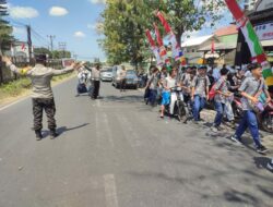 Polsek Masbagik Laksanakan Pengaturan Lalu Lintas di Depan SMPN 1 Masbagik