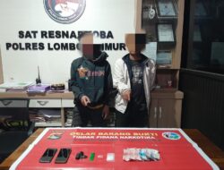 DUA PRIA ASAL MATARAM DITANGKAP DI LOTIM: POLISI GAGALKAN PEREDARAN SABU